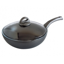 Wok teflonowy z pokrywą "Platino" 28cm
